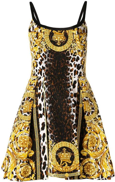 versace leopard baroque print|VERSACE LEOPARD AND BAROQUE PRINT MINI DRESS It .